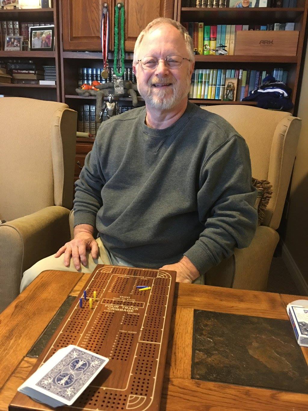 Tommy Playing Cribbage