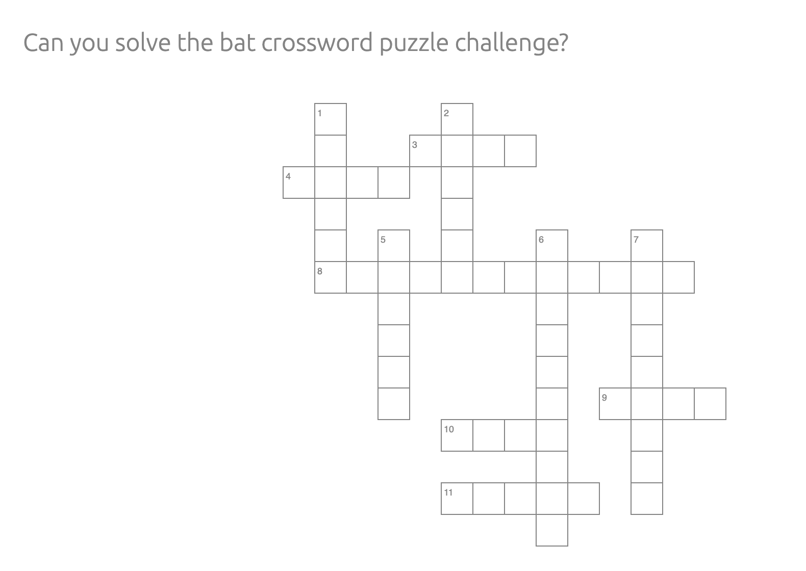 Do a bat-themed crossword puzzle!