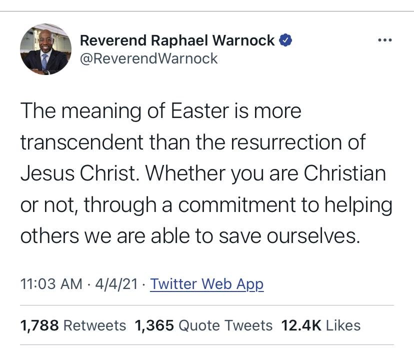 Reverend Raphael Warnock Tweet