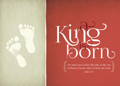 A King is born Christmas card