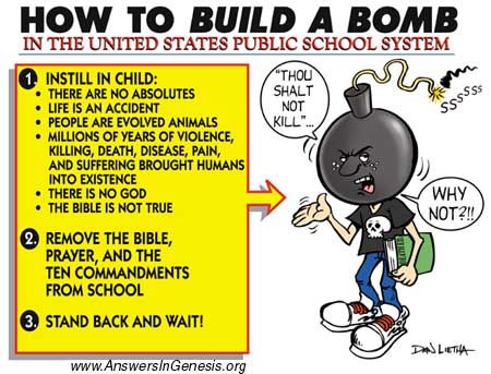 How to build a bomb in the US public school system! (cartoon)