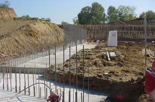 Footings for foundation wall