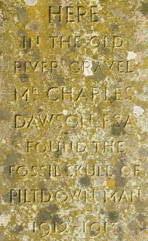 Top of monument inscription.