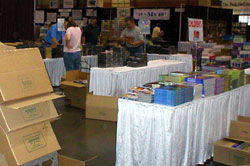The resource booth at the conference