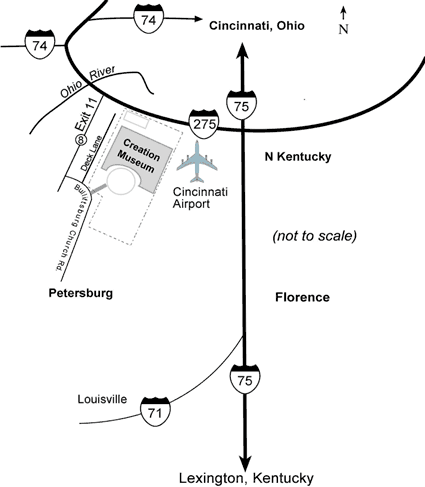 Creation Museum map