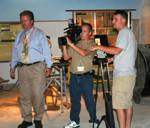 Coral Ridge film crew at the Creation Museum