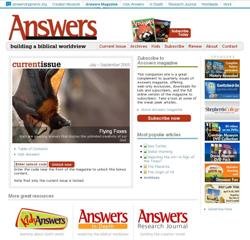 Answers magazine site redesign
