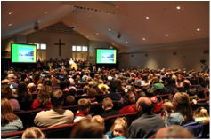 Auditorium full of people