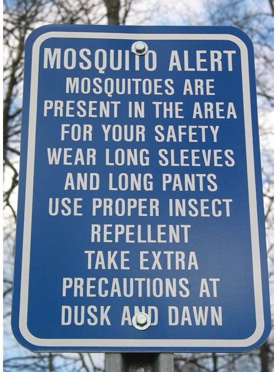 Mosquito Alert Sign
