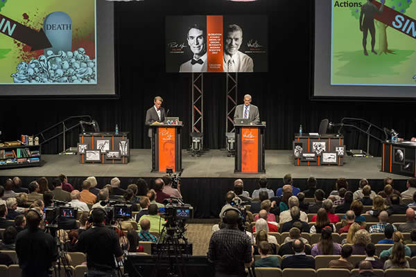 Photo taken during the debate in the Creation Museum's Legacy Hall