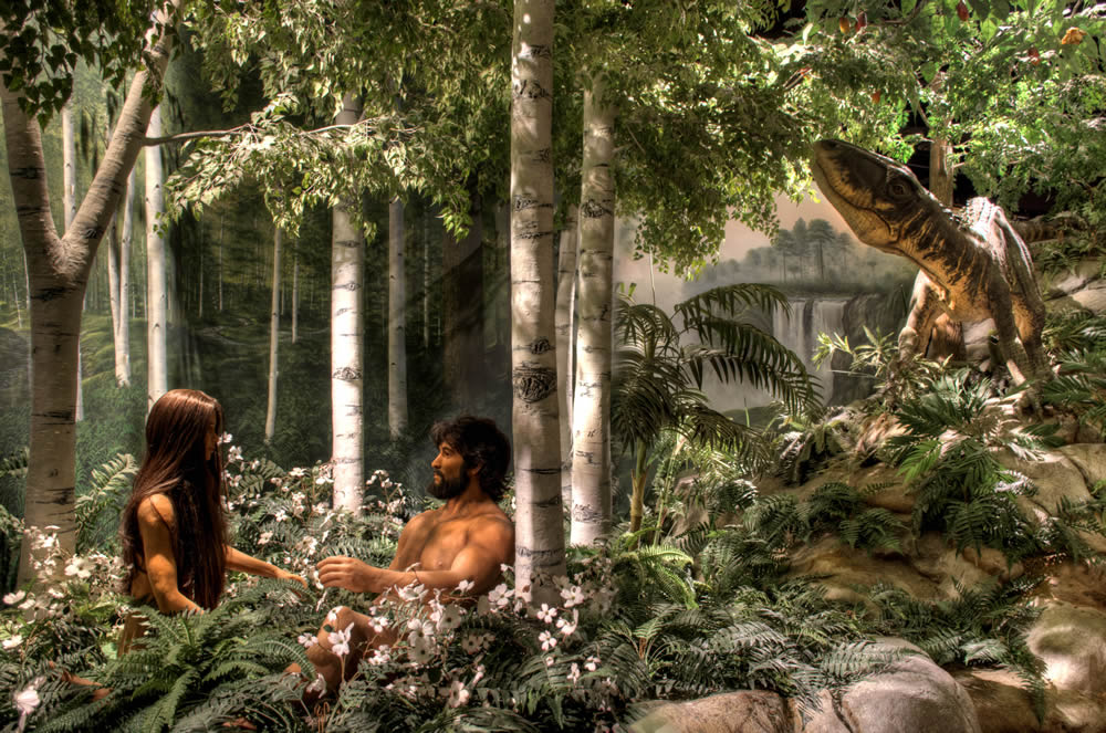 Adam, Eve, and a Dinosaur