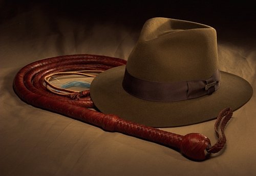 Indiana Jones Hat and Bullwhip