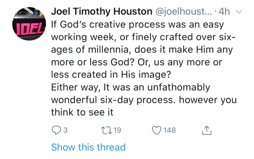 Tweet by Joel Houston