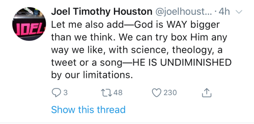 Tweet by Joel Houston