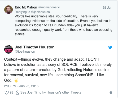 Tweet by Joel Houston