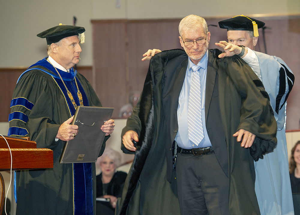 Ken Ham receiving his honorary degree