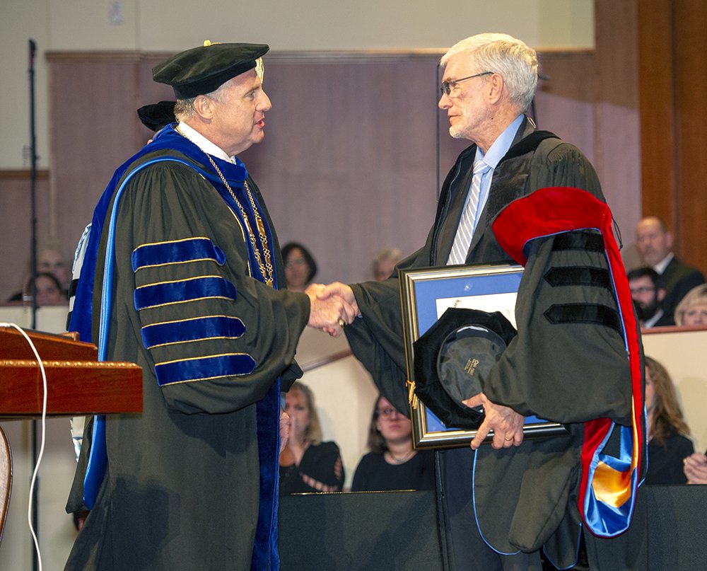 Ken Ham receiving his honorary degree