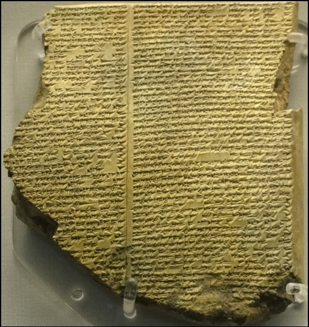 Clay tablet containing the Epic of Gilgamesh
