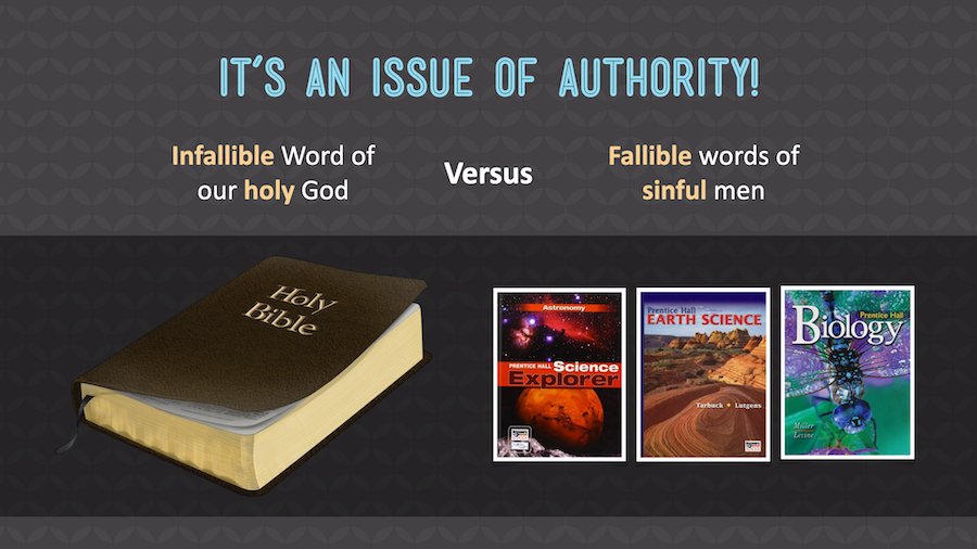 It's an issue of authority! Infallible Word of our holy God vs fallible words of sinful men