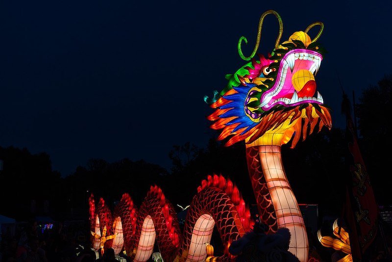 Luminous Dragon at Chinese Light Up Melbourne Festival