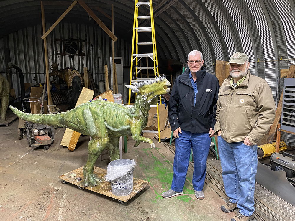 Buddy Davis with Dinosaur