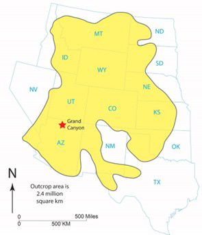 Coconino Sandstone Map