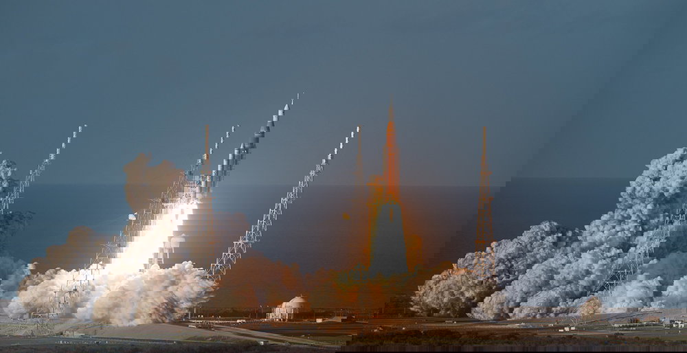 Rocket launching off