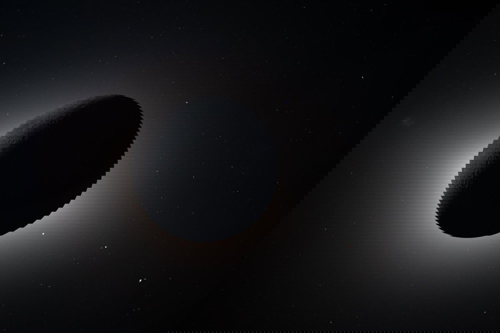 Moon in front of sun eclipse