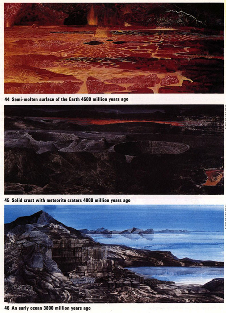 Evolutionary view of the early history of the earth