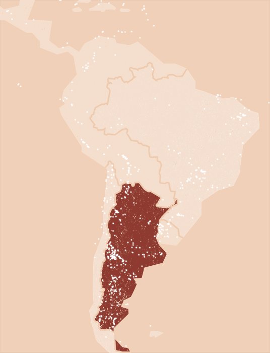 Argentina map highlight