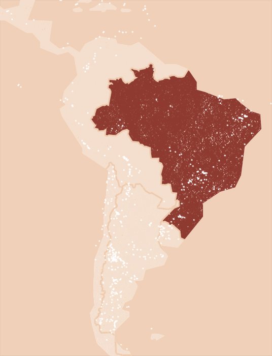 Brazil map highlight