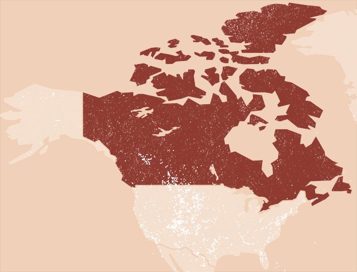 Canada map highlight