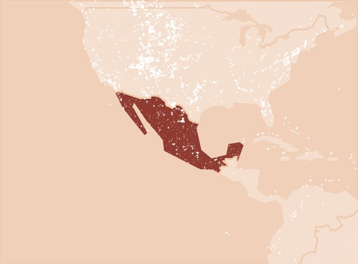 Mexico map highlight
