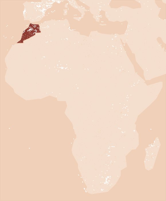 Morocco map highlight