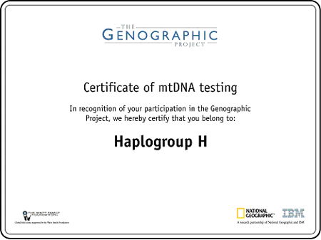 Genographic Certificate