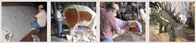 Buddy Davis Sculpting a Dinosaur