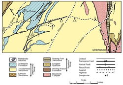 Geologic and metamorphic map of the central Great Smoky Mountains