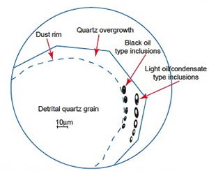 Fluid inclusions in sandstone (from Karlsen et al. 2004).