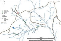 Map of the North Fork of Cottonwood Creek drainage area