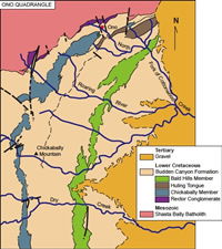 Geologic map of the Ono Quadrangle