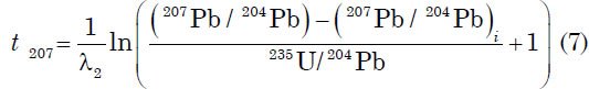 u-pb dating equation