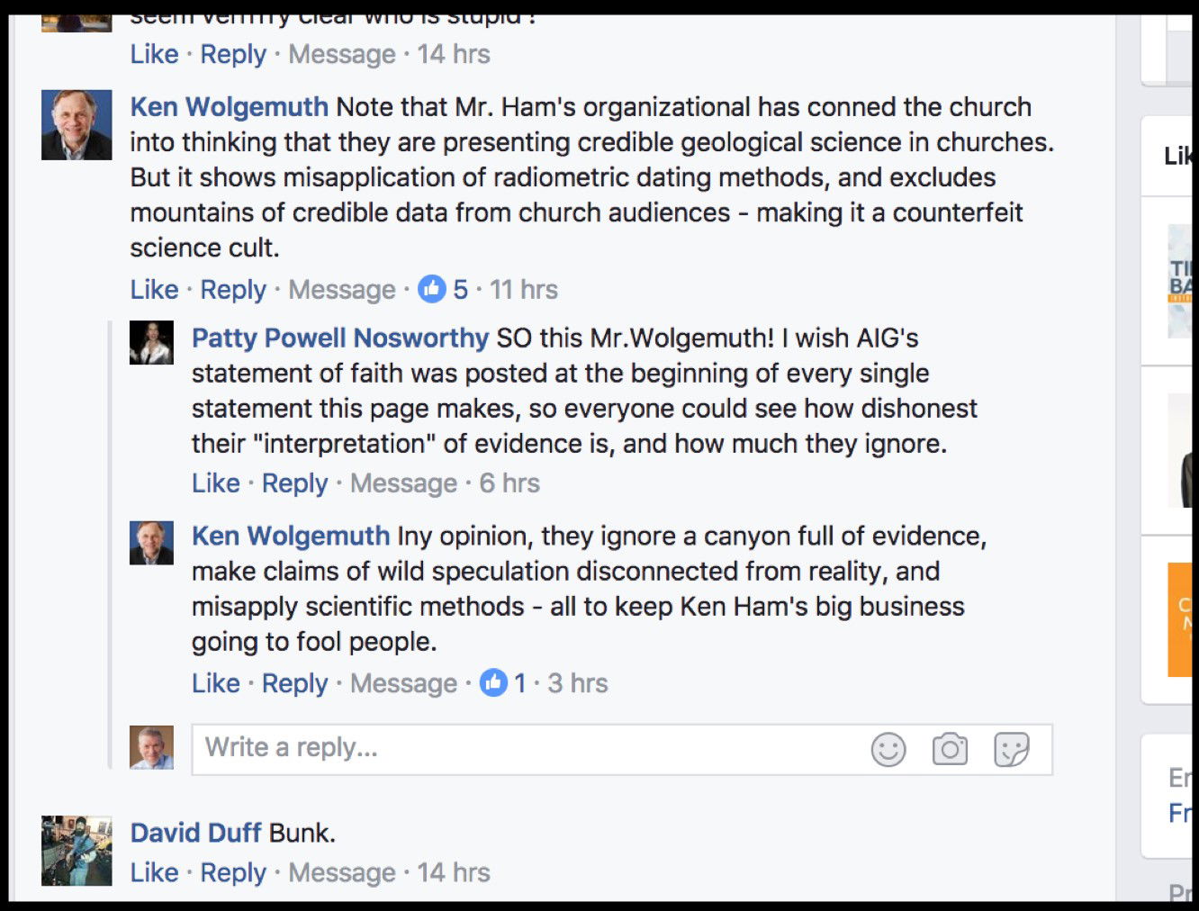 Ken Ham’s Facebook page