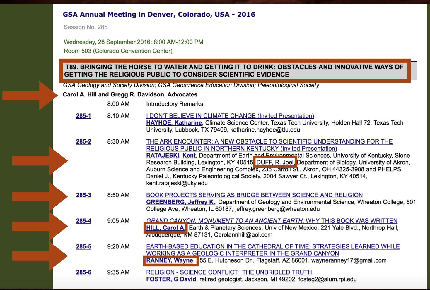 Geological Society of America 2016 annual meeting