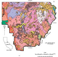 Generalized geology of the Sierra Nevada and adjacent
areas