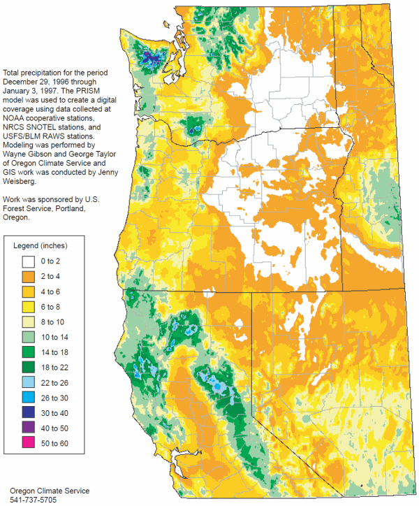 Total Precipitation for Western U.S.