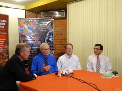 Bolivia Press Conference/>

</div>

<p>On Thursday evening, the organizers were overwhelmed by the response. The meeting was held in a hotel, where nearly 2,000 people packed into the room—with many of them standing at the back and on the sides. Then sadly, the organizers had to turn away about 500 people who just couldn’t get in! If only people in the United Kingdom and USA were as hungry for the truth of <a href=