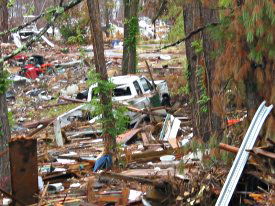 A photo of the damage in Ocean Springs