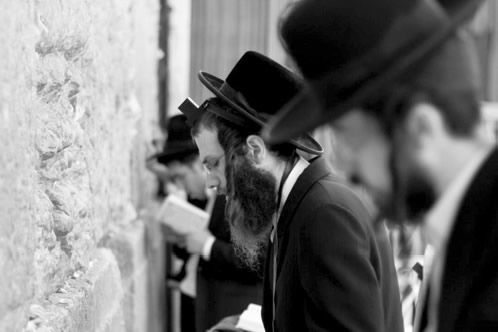 Orthodox Jewish Men Praying