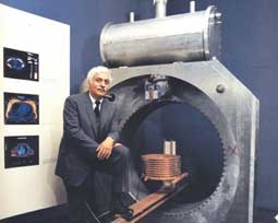 Dr. Damadian with prototype machine