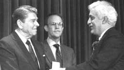 Dr Damadian with President Reagan